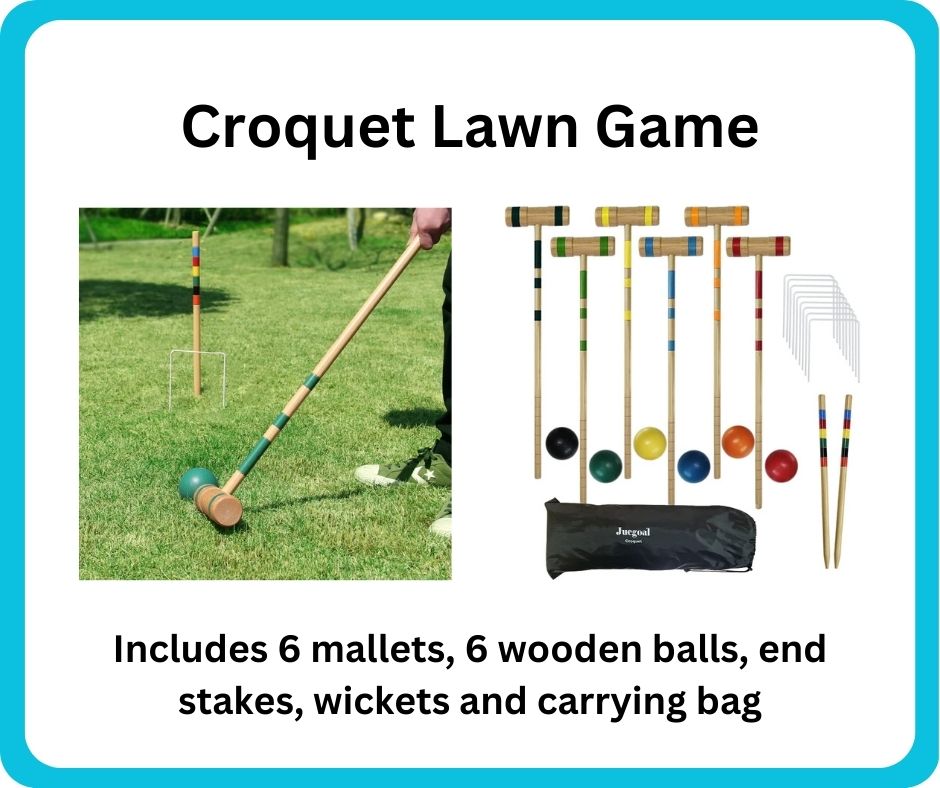 Croquet lawn game available at the Coleman Area Library